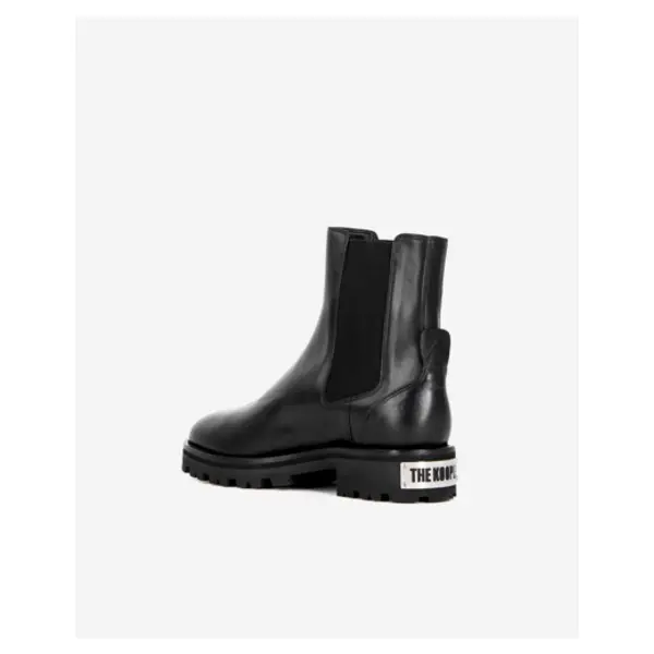 Bottines chelsea en cuir noires black - The Kooples Talange