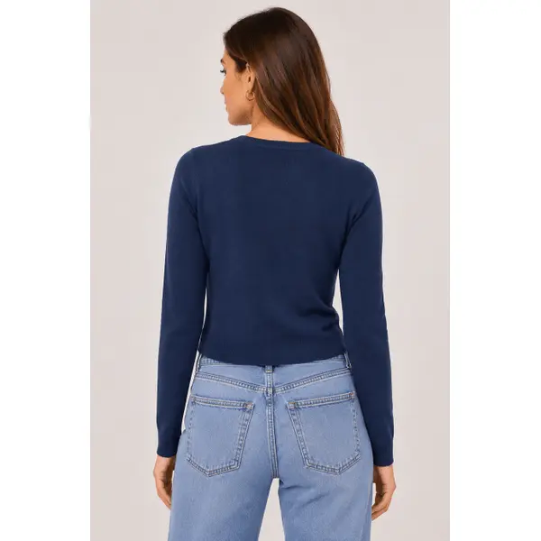 Gilet bleu marine boutonnage coupe ajustée Tiffosi femme