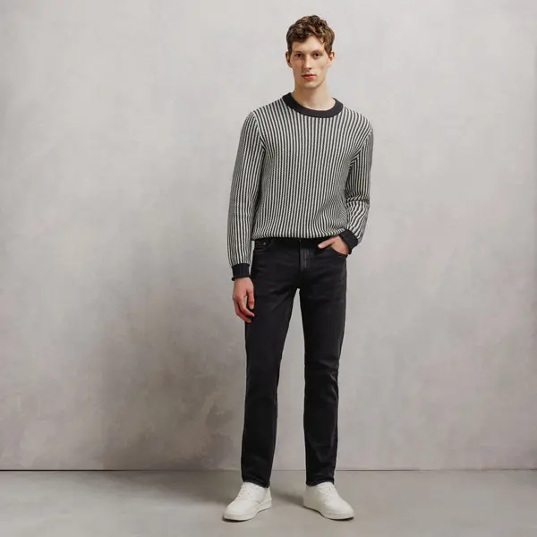 Jean straight délavé
