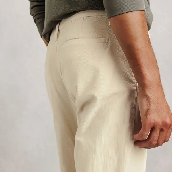 Pantalon chino straight en velours