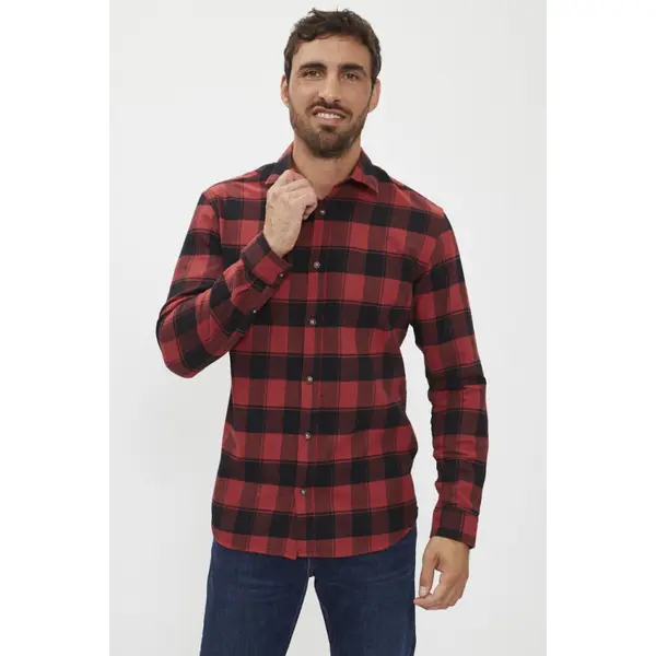Chemise Buffalo à carreaux rouge et noir
