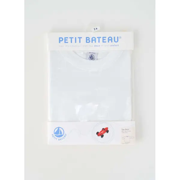 T-shirt Petit Bateau Blanc Manches Longues