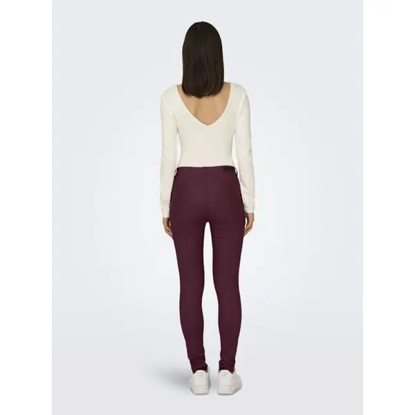 Pantalon similicuir rouge bordeaux JDY NEW THUNDER – Automne-Hiver 2025