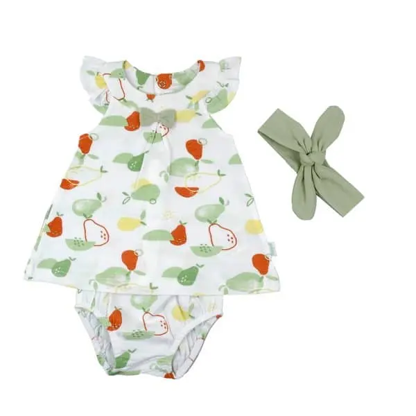 ROBE MOTIF BLANCHE BÉBÉ FILLE BABYBOL
