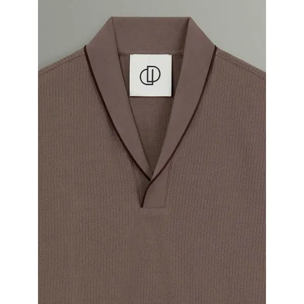 Polo col ouvert en jersey