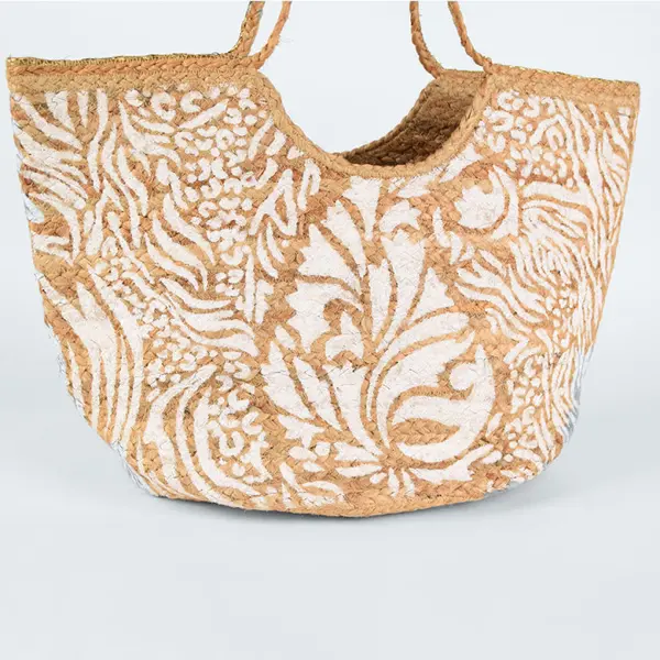 Panier en Jute Motifs Ecru Out of Ireland