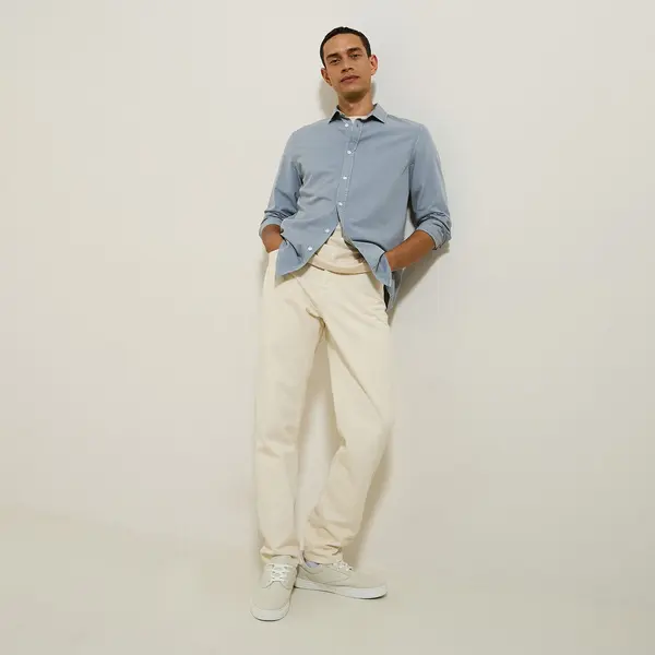 Chemise en coton TENCEL¿ Lyocell col boutonné
