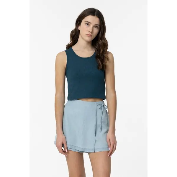 CROP TOP BLEU COTELE ADO FILLE TIFFOSI
