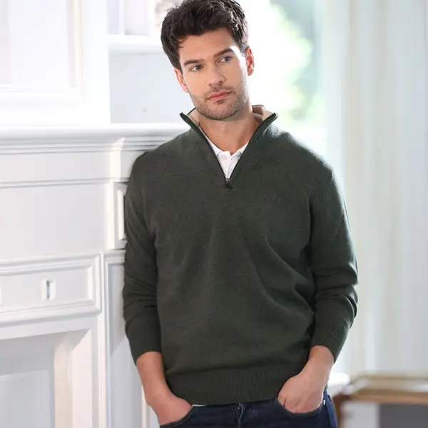 Pull Demi Zip Vert Celtic Alliance