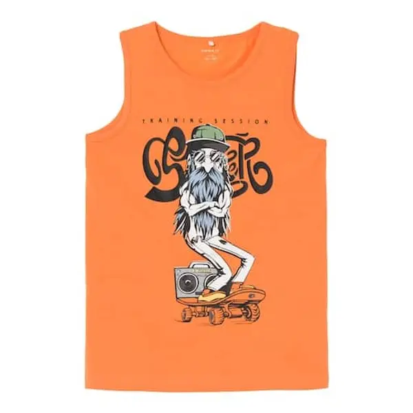 DÉBARDEUR ORANGE SKATEBOARD GARÇON 6-12ANS NAME IT NKMHRAFIA