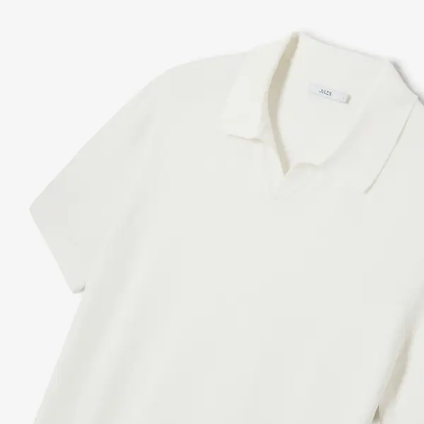 Polo en maille col resort jersey