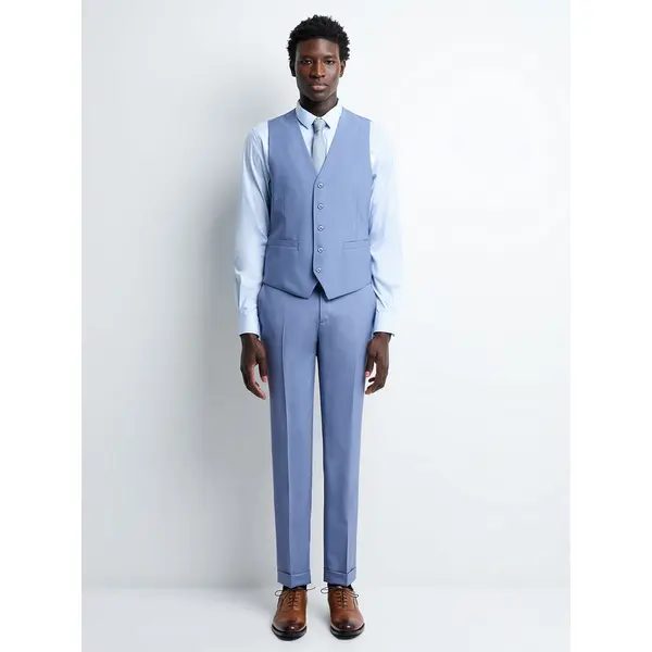 Gilet coordonnable en laine uni