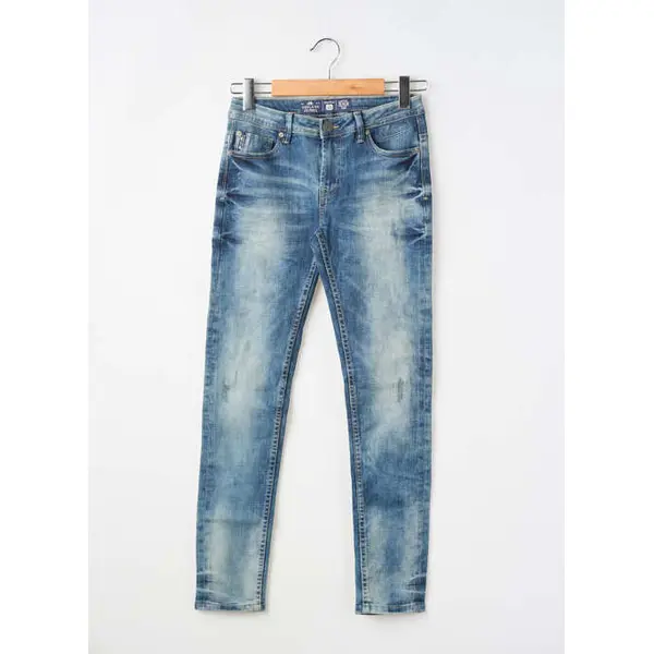 Jeans Coupe Slim Deeluxe Bleu Taille Ajustable