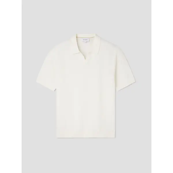 Polo maille col ouvert en coton bio