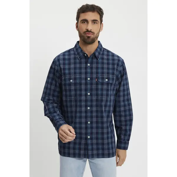 Chemise Jackson Worker bleue à carreaux