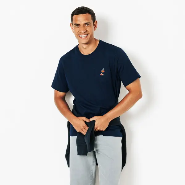 Tee shirt brodé en coton