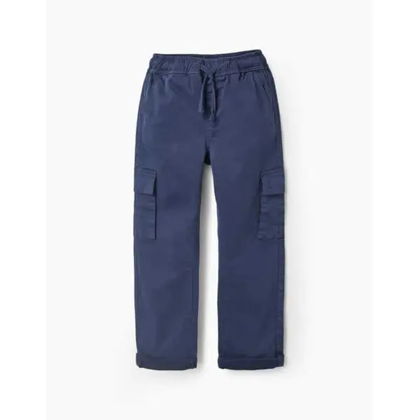 PANTALON CARGO BLEU FONCE GARCON DU 3-4 ANS AU 13-14 ANS ZIPPY