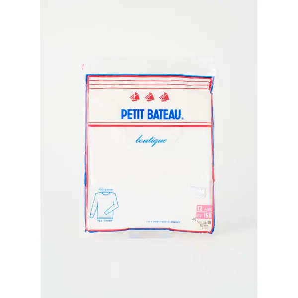 T-shirt Petit Bateau Blanc Manches Longues