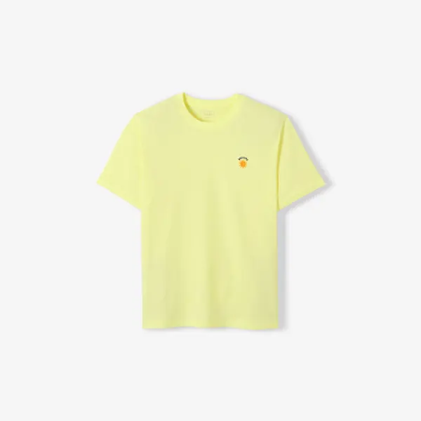 Tee shirt matière flammée broderie poitrine
