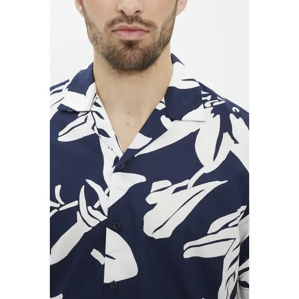 Chemise tropic relax bleu marine