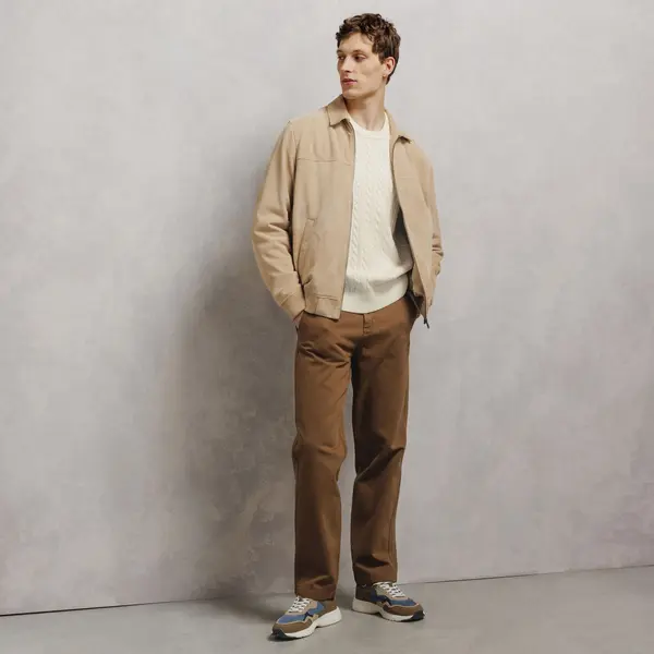 Pull col rond coton laine torsadé