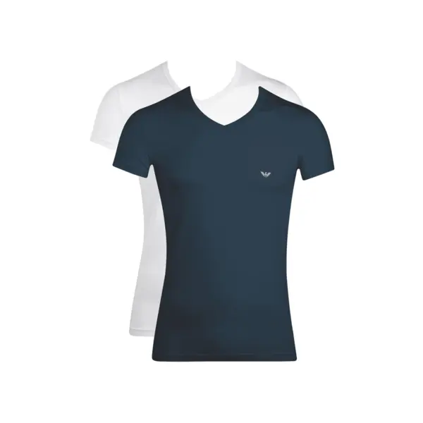 Sous-vêtements t-shirt bianco/marine homme - Armani