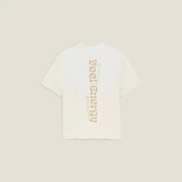 Tee shirt col rond imprimé en coton