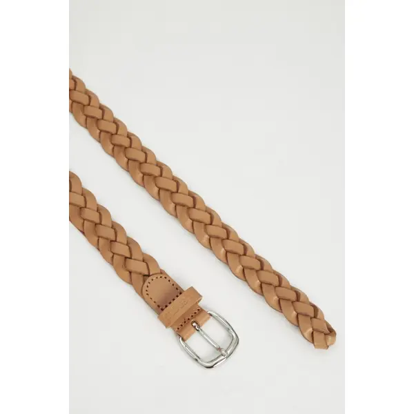 Ceinture en cuir tressé