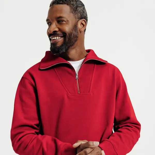 Sweat col camionneur zippé