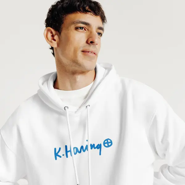 Sweat à capuche imprimé licence Keith Haring