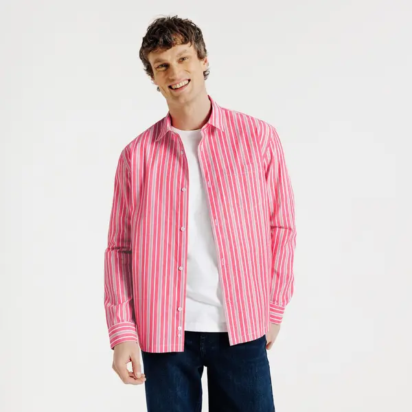 Chemise en coton boxy rayée