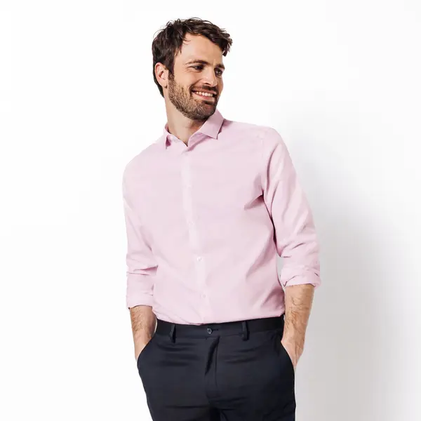 Chemise sans repassage slim en coton