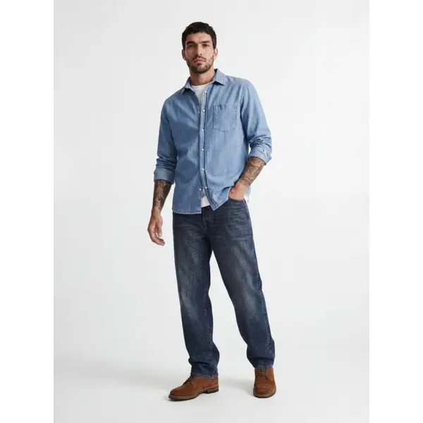 Chemise en jean bleu RDD Lesner homme