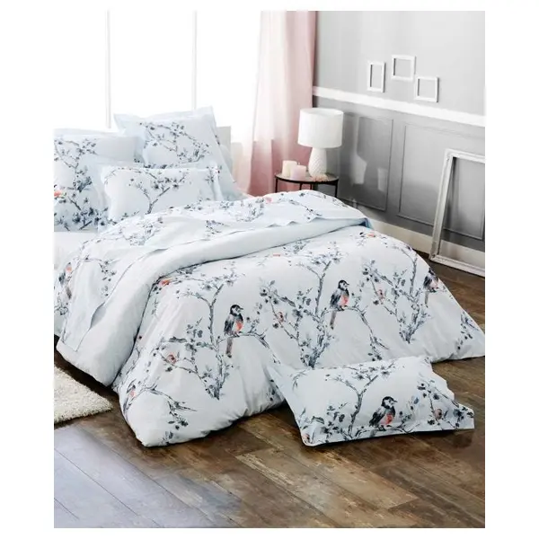 Housse de couette réversible Pinson pur coton