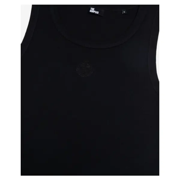 Débardeur avec broderie blason noir black washed - The Kooples Corbeil