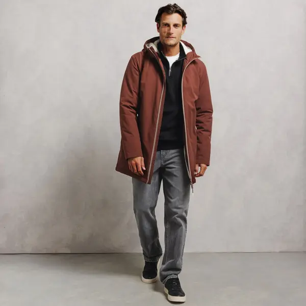 Sweat col montant zippé molleton uni
