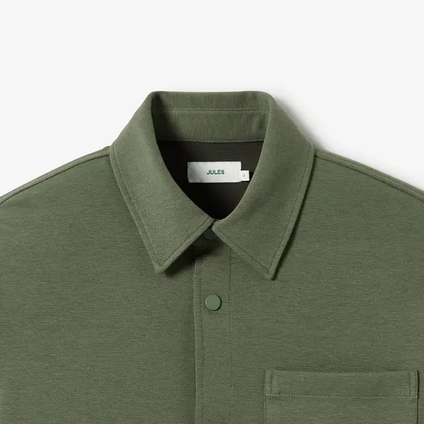 Surchemise en maille col français
