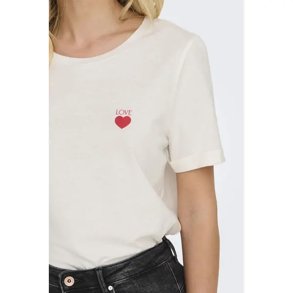 T-shirt Kitty Love blanc