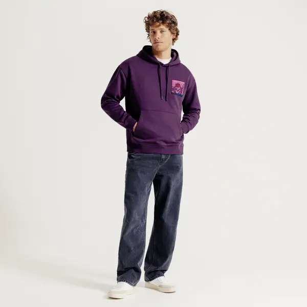 Sweat à capuche imprimé licence Keith Haring