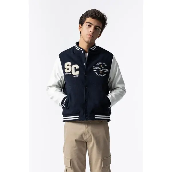 VESTE GARCON STYLE COLLEGE BLEU TIFFOSI MADRID