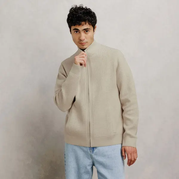 Gilet zippé col montant