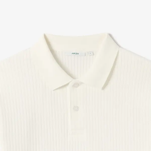 Polo manches courtes texturé
