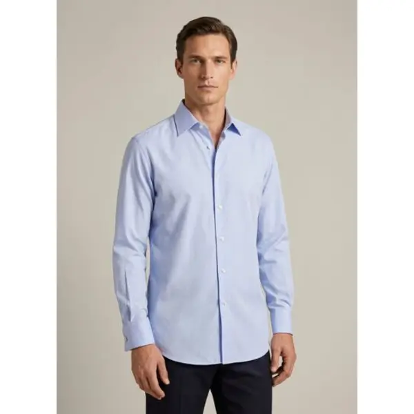 Chemise Classique en fil-à-fil bleu - Figaret
