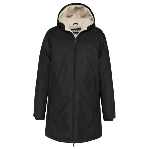 Coupe-vent long à capuche doublé sherpa - Schott