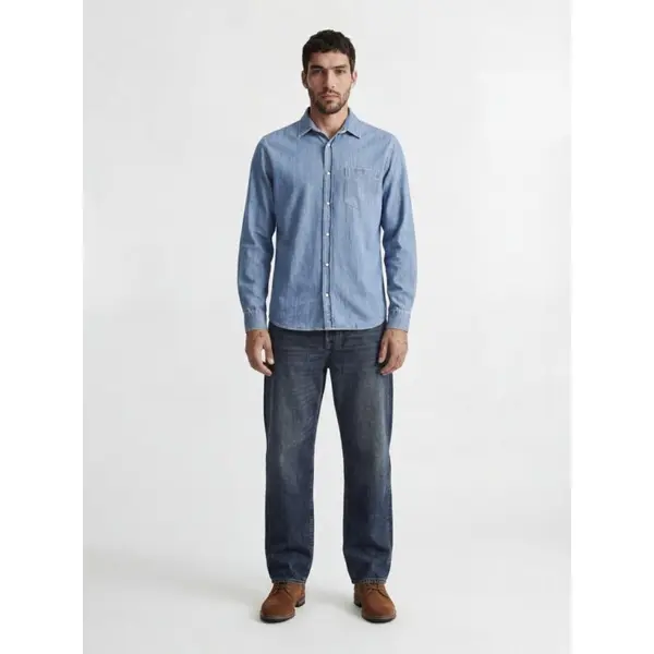 Chemise en jean bleu RDD Lesner homme