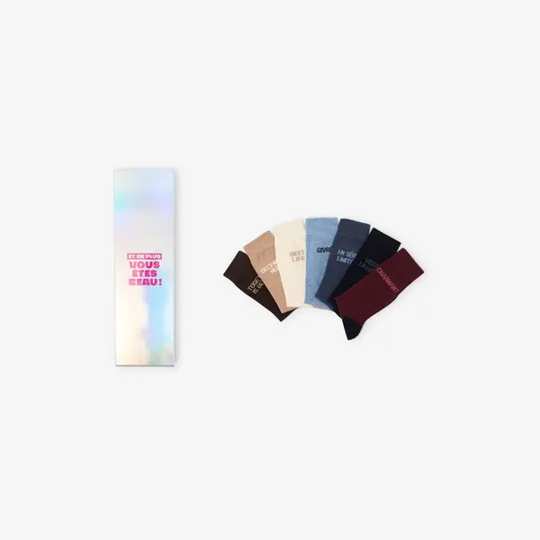 Coffret 7 paires de chaussettes fantaisies