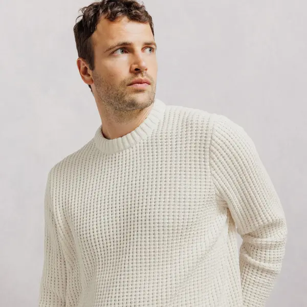 Pull col rond point fantaisie en chenille