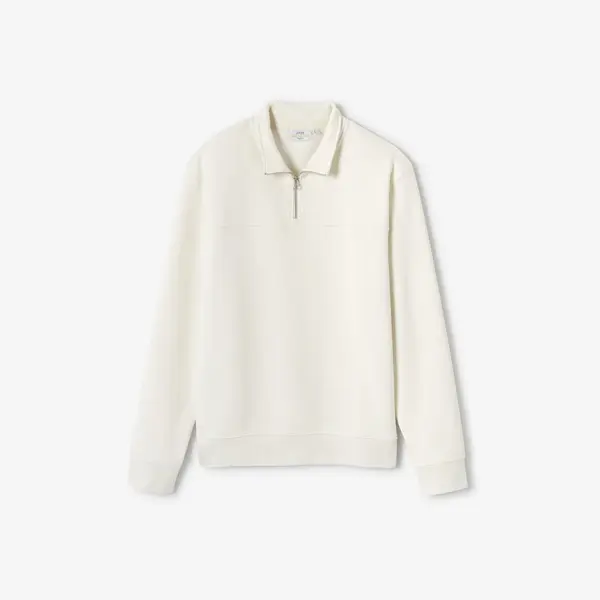 Sweat col montant zippé uni