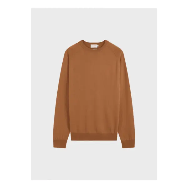 Pull emile en laine et cachemire camel - Figaret