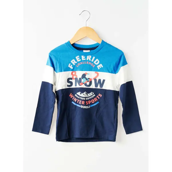T-shirt Boboli Bleu Manches Longues
